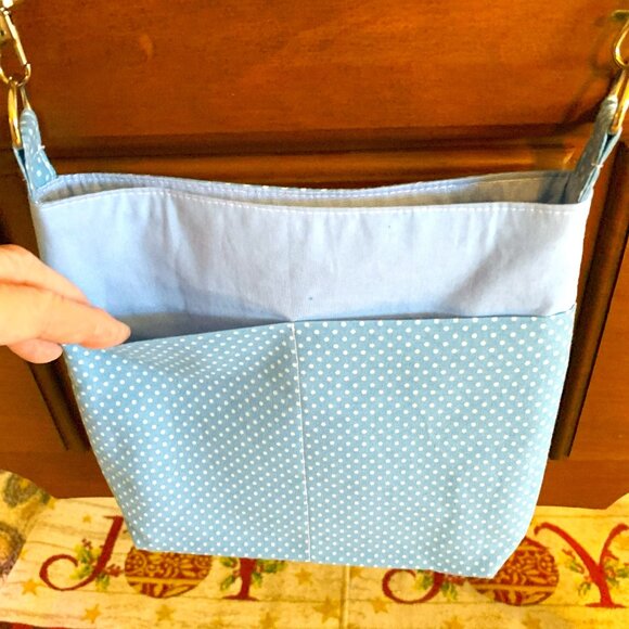 Handmade Under the Sea Crossbody Bag w/ Zip Front Pocket & Magnetic Snap Closure - Picture 6 of 7